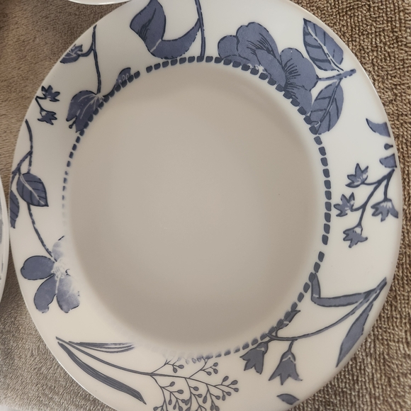 Corelle Navy Floral Dinnerware Two Bowls For Plates Set - Picture 4 of 7